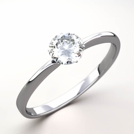 טבעת יהלומים קלאסית סוליטר סנדרה SD109