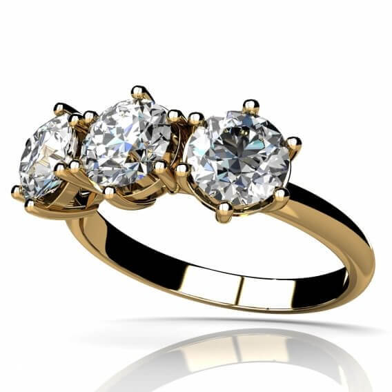 טבעת אירוסין וינטאג' מפוארת ארבלה זהב זהוב 1.21 קראט