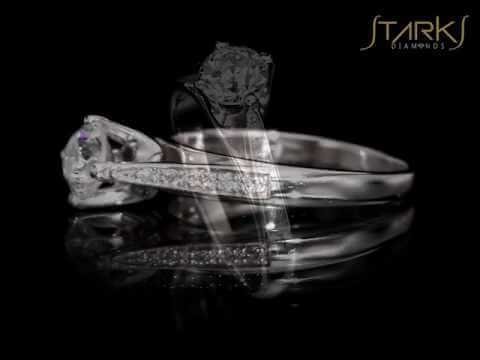 טבעת אירוסין וינטאג' קלאסית בשיבוץ יהלומים וזהב אדל