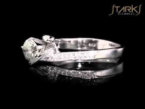 טבעת אירוסין קלאסית מעוטרת זהב ויהלומים אדיסון