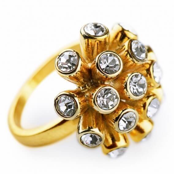 טבעת אירוסין וינטאג' מפוארת בעיצוב מיוחד זהב צהוב