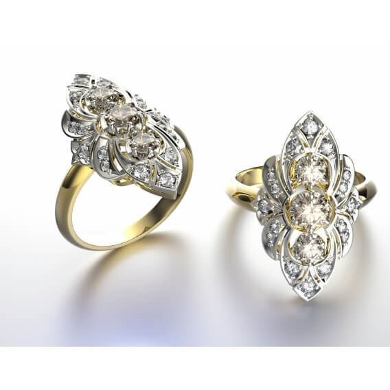 טבעת יהלום יוקרתית בעיצוב מיוחד 2.54 קראט - אוגוסטוס