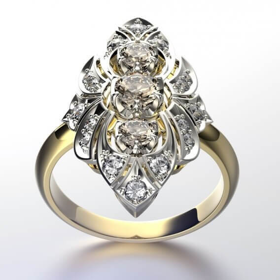 טבעת יהלום יוקרתית בעיצוב מיוחד 2.54 קראט - אוגוסטוס