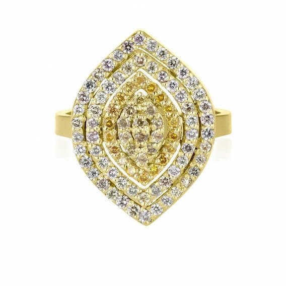 טבעת יהלום מעוצבת בשילוב זהב לבן 1.23 קראט נמרוס