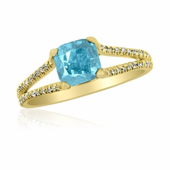 טבעת יהלומים בשילוב זהב לבן בעיצוב מיוחד סקיילר