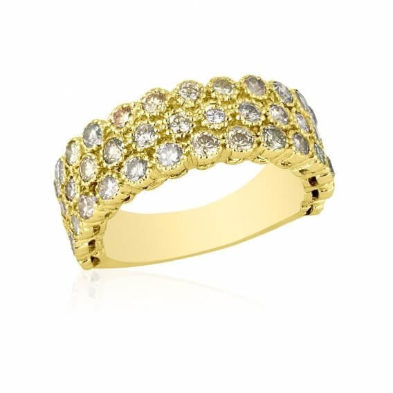 טבעת יהלומים יוקרתית בשילוב זהב לבן דיאן 2.25 קראט