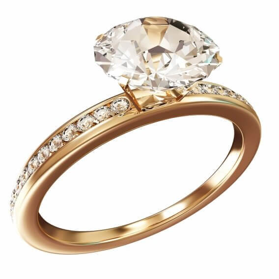 טבעת יהלומים יוקרתית זהב צהוב 1.46 קראט - משי