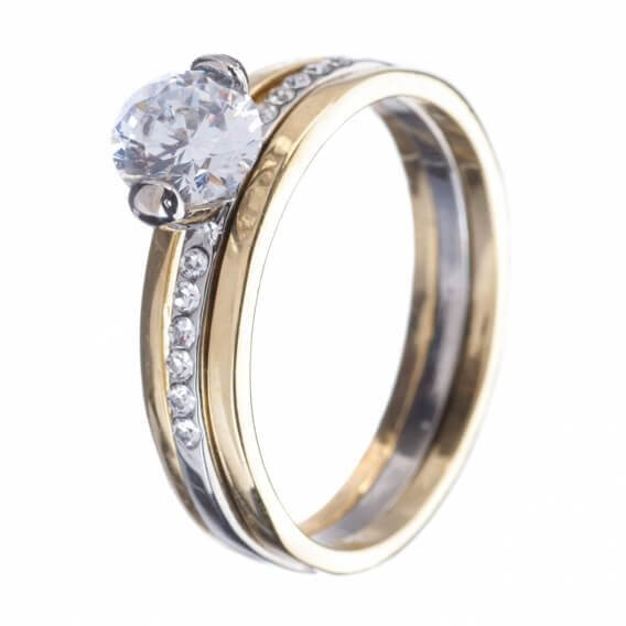 טבעת יהלומים מעוטרת זהב בעיצוב מיוחד 0.42 קראט - אדריאן