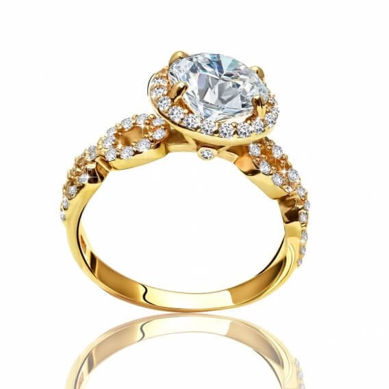 טבעת יהלומים מעוטרתבעיצוב מיוחד 1.57 קראט  דייזי SD 126