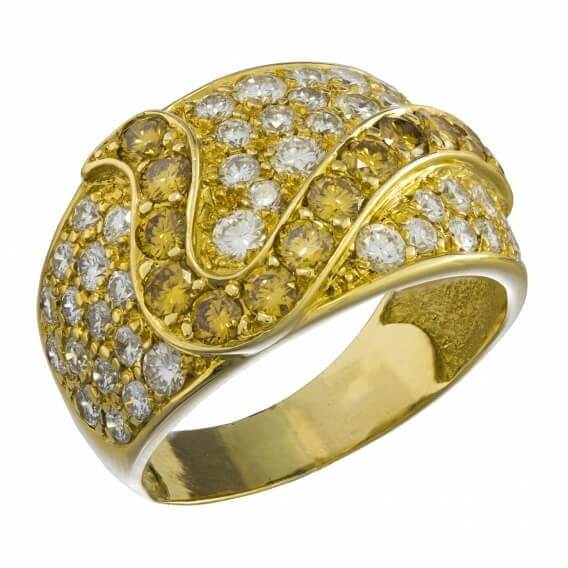 טבעת יהלומים מעוטרת זהב בעיצוב מיוחד 1.12 קראט - סטייסי