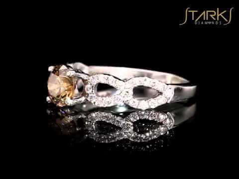 טבעת יהלומים מעוצבת זהב צהוב 1.20 קראט - אנאבל