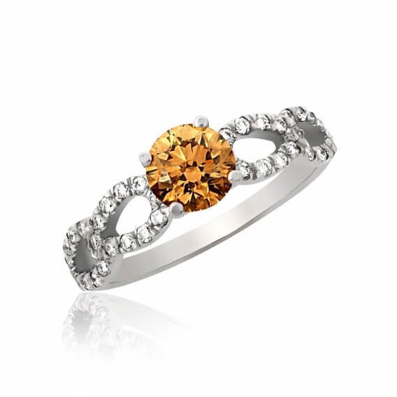 טבעת יהלומים מעוצבת זהב צהוב 1.20 קראט - אנאבל