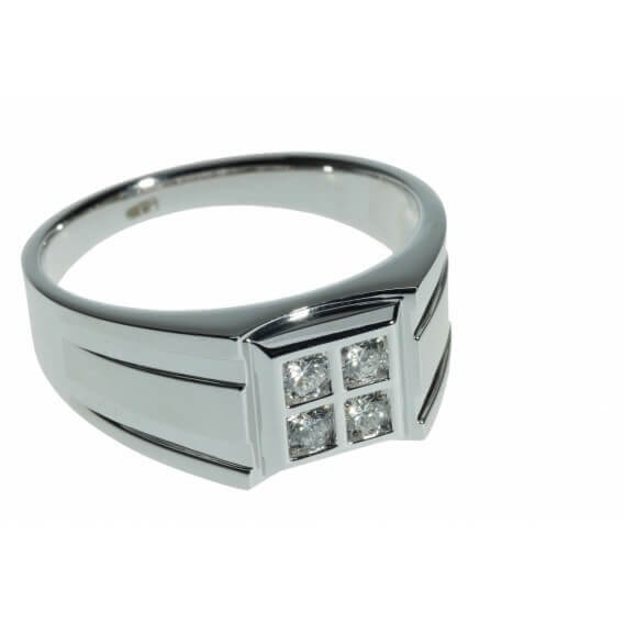 טבעת מיוחדת לגבר משובצת ביהלומים 0.26 קראט - ליאם